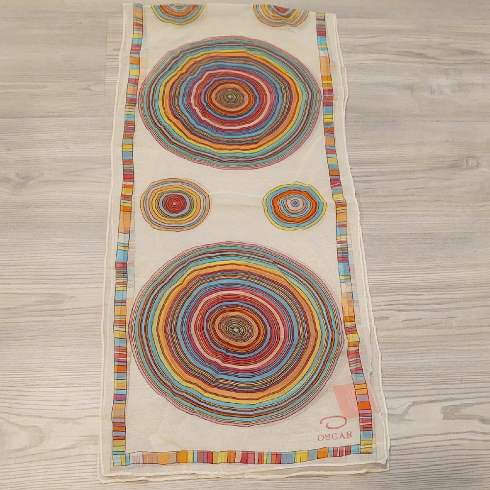 Oscar Multicolor Circular Pattern Scarf